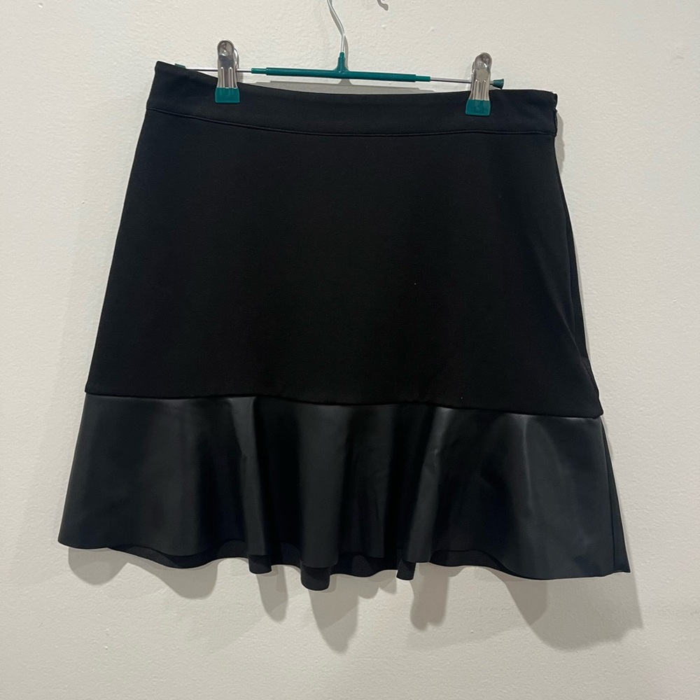 Black ruffle skirt